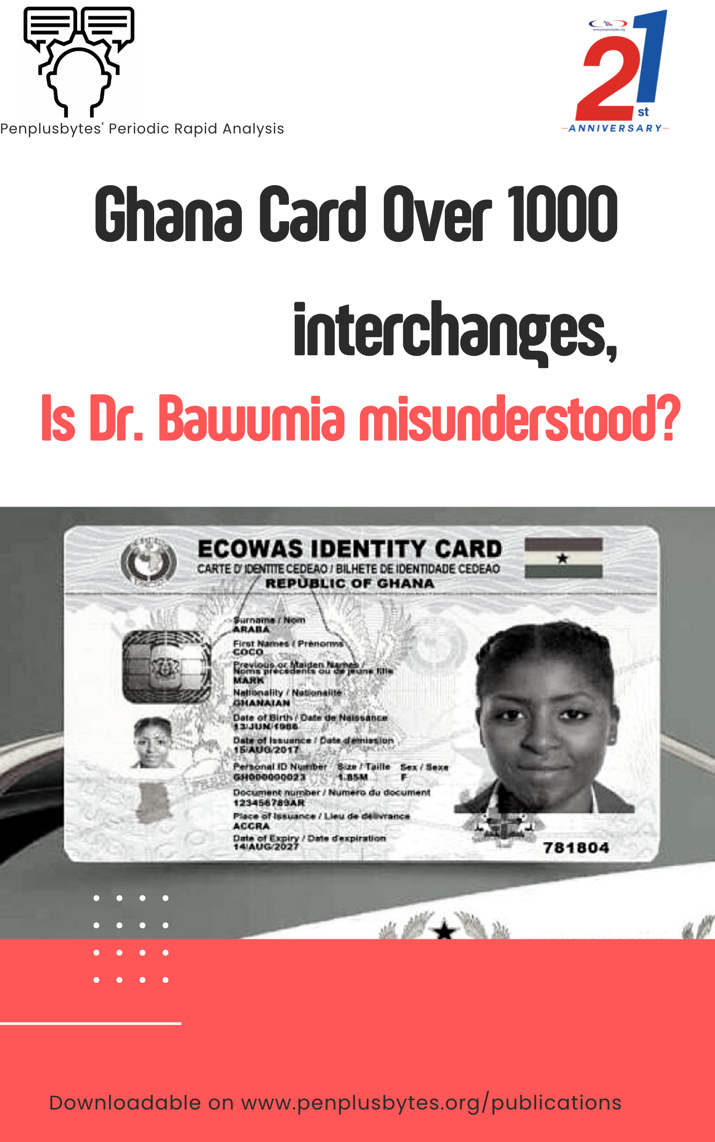 Ghana Card Over 1000 interchanges, Is Dr. Bawumia misunderstood?